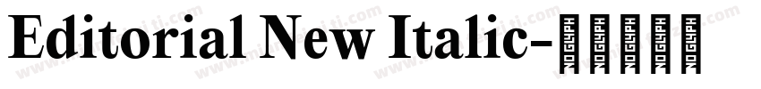 Editorial New Italic字体转换